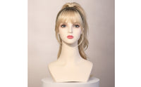 Mannequin Head with Shoulders Realistic Hairpiece Stand Skin Tone Cosmetology Head for Cosmetologists