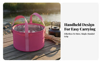 Large Capacity Foldable Water Pail Space-Saving Collapsible Camping Pail Leak-Proof for Campers, Fishermen, Travel, Picnics