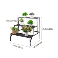 Indoor Outdoor Multi-Tier Plant Stand Space Saving Multi-Tier Plant Shelf Versatile Storage Metal Flower Pot Rack Sturdy & Long-Lasting for Balcony, Living Room, Patio