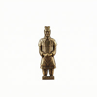 Lustrous Finish Terracotta Warrior Figurine Souvenir-Style Brass Warrior Figurine Compact Terracotta Soldier Ornament Detailed