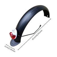 Folding Electric Bicycle Mudguard Splash Guard Black Plastic Guard Curved Mudguard Stable Fit