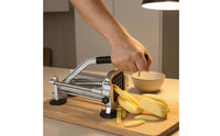 Manual Vegetable Strip Cutter Lever Handle Suction Cup Vegetable Cutter Metal Frame