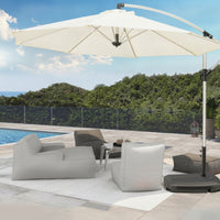 Offset Umbrella with Base Resistant Cantilever Umbrella Water-Repellent for Garden, Poolside