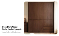 Freestanding Wardrobe Vintage and Design Paneled Door Armoire Floor-to-Ceiling Design Bedroom Furniture for Adults, Homeowners, Home, Cloakroom