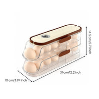 Clear 14 Egg Holder Lidded Egg Storage Box with Lid Sturdy Easy to Clean for Kitchen Countertop