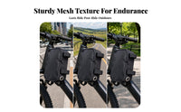 Hook-and-Loop Cycle Battery Bag Adjustable Straps Bike Frame Battery Bag Textured Woven Vehicle Accessory Zippered