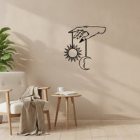 Metal Wall Art Minimalist Metal Wall Decor Boho for Living Room, Entryway