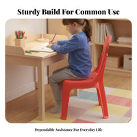 Thickened Design Stackable Backrest Stool Easy to Clean Small Chair long-lasting Indoor Seating Rounded Corners for Children, household members, Living Room, Bedroom, Kitchen, Playroom