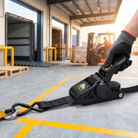 Retractable Tie-down Strap Automatic Retractable Ratchet Straps Self-Retracting Strap Heavy-Duty Compact for Trailers, Trucks