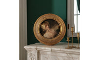 Vintage Round Photo Frame Wall-Mounted Resin Photo Frame Retro Unique for Living Room
