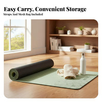 Exercise Mat Extra Wide Non-Slip Fitness Mat Shock Absorption Workout Pad for Beginners, Women, Home, Gym