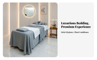 4 Pieces Luxury 4-Piece Massage Table Sheet Set Minimalist Design Massage Table Sheet Set Professional Look for Estheticians, Spas, Hotels