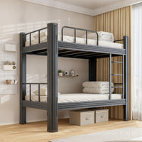 Metal Bunk Bed Space-Saving Bunk Bed with Guardrails Heavy-Duty Furniture for Kids, Students, Shared Bedroom, Dorm Room, Accommodation for Students