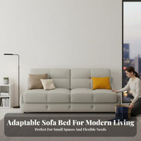 Flip-over Daybed 2-in-1 Design Sleeper Sofa Multi-Functional transformable Couch for Apartment Dwellers, Hosts, Living Room, Small Spaces, Home Office