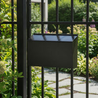 Mailbox with Slanted Lid Matte Black Mail Box Rectangular Hardware for Fence
