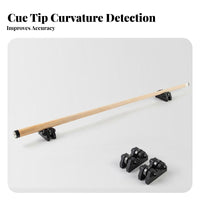 2 Pieces Double-Wheel Design Pool Cue Straightness Checker High-Speed Rotation Billiard Cue Straightness Tester Low Friction for Game Room