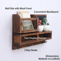 Wall Decor for Bedroom with Wooden Shelf Unit, Kitchen Shelves for Mail and Key Storage, Modern for and for Room