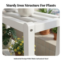 Multi-Tier Flower Rack Modern Design Windowsill Plant Shelf Space-Saving Windowsill Display Rack for Balcony, Bay Window, Small Areas
