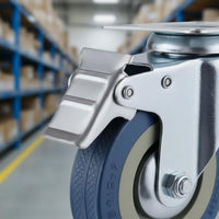 4 Pieces Top Plate Caster Wheels Wear-Resistant Top Plate Caster Smooth Rolling Industrial Lockable Casters