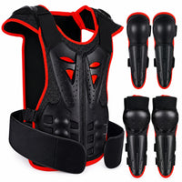Vest with Elbow Pads and Knee Guards Padded Shielded Vest with Elbow and Knee Guards Lightweight Kids Shielded for Youngster, Riding