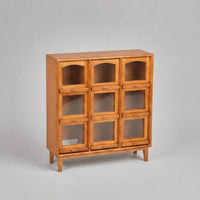 9-Grid Cabinet Rustic Minimalist Aesthetic Miniature Shelf Organizer