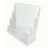 Space-Saving Acrylic Card Shelf Sturdy Three-Tier Acrylic Display Rack Slot-Together Collectible Storage Toolunattached