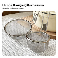 Fine Mesh Hot Pot Skimmer Spoon Easy to Clean Stainless Steel Food Strainer Multi-Purpose Skimmer Ladle Heat Resistant
