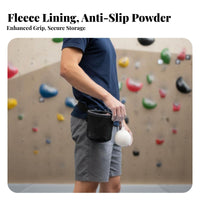 Adjustable Belt Climbing Chalk Bag Portable Rock Climbing Chalk Bag Fleece Lined Athletic Gear Lightweight for Climbers, Athletes, Weightlifters, Outdoor, Gym, Functional Fitness