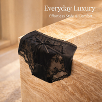 Underwear Women with Silk Gusset Lining for Daily Use, Ladies in Nylon Lace Material, French Knickers for Everyday Wear
