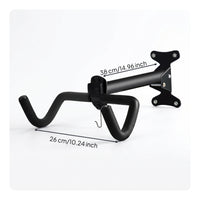 Space-Saving Bike Rack with Padded Hooks Scratch-Resistant Bike Wall Mount with Hook Anti-Slip Horizontal Cycle Wall Mount Heavy-Duty for Cyclists, Apartment, Garage