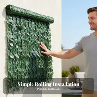 Artificial Foliage Fence Realistic Look Fake Foliage Hedge Greenery Fence Roll Weatherproof Garden Decor Protection for Patio