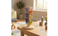 Wooden Stacking Rings Early Learning Stacking Rings Counting Disc Stacker Fine Motor Wooden Sorting Counting Toy Educational