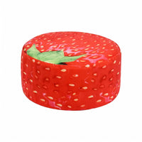 Removable Cover Fruit Stool Washable Low Stool Cylindrical Padded Ottoman