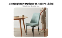 Light Luxury Aesthetic Channel Tufted Side Chair Comfortable Backrest Upholstered Channel-Tufted Chair Padded Seat Household Furniture High-Resilience Cushion for Hotel Owners, Interior Decorators, Homeowners, Dining Room, Restaurant, Kitchen