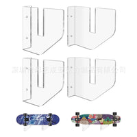 2-Pair Skateboard Wall Mount Rack for Surfboards, Snowboards, Cruisers, Penny Boards