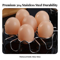 Stainless Steel eggs Steamer Rack Stable Leg Design Food Steaming Stand Heat Resistant Round Steam Rack for Cooking Pot, Wok