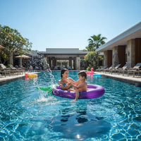 Thickened PVC Inflatable Eggplant Pool Lounger Fun Shape Eggplant Pool Lounger Long-Lasting Mesh Bottom Pool Lounge Portable for Children, Adults, Beach, Lake, Summer Vacation