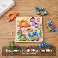 Child-Centered Inspired 3D Wooden Game Board Easy to Grasp Creature Learning Game Cognitive Development for Toddlers, Preschoolers