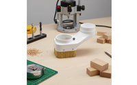 Quick Release Brush Seal Dust Hood Double Duct CNC Router Dust Cover Wear Resistant Nylon CNC Vacuum Brush Multi-Process for Woodworkers, Wood Cutting, Engraving, Workshop