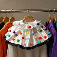 Clown Neck Ruff Stiff Shape Satin Ruffle Collar Comfortable Wear for Performers