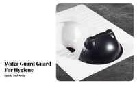 Squat Toilet Deflector Drill Installation Squatting Pan Splashing Guard Prevents Spillage Toilet Deflector for Children, Public Restrooms