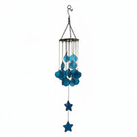 Shell Wind Chime Outdoor Glass Wind Chime Calming Tone Hanging Ornament for Balcony