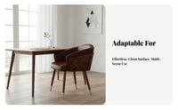 Modern Dining Chair with Backrest Thick Padded Cushion Upholstered Wood Armchair Easy Assembly Upholstered Dining Armchair for Restaurant, Living Room