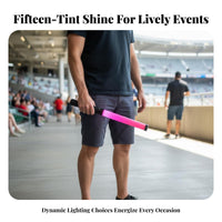 Illuminated Stick 15 Hues Wireless Control Cheer Stick Color Changing Illuminated Rod Customizable Symbol Idol