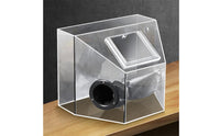 Glove Ports Acrylic Dust Box Slanted Top Dustproof Enclosure