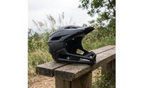 Vented Full-Face Cycle Helmet Aerodynamic Helmet with Chin Guard Breathable Comfortable for Mountain Biking