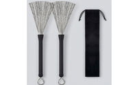 Wire Drum Brushes Firm Grip Drum Brushes with Rubber Handles Non-Slip Sticks for Drummers, Jazz Artists, Music Studios