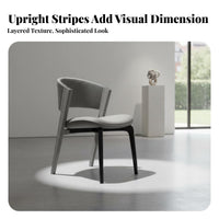 Italian Inspired Design Upholstered High-Back Dining Chair Sturdy Construction Pleated Back Chair Easy to Clean Household Furniture Ergonomic Support for Restaurant Owners, Interior Designers, Hotel Lobby, Reception Area, Kitchen, Living Room