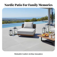 4 Pieces Nordic and aesthetic Woven Lounge Set Weather-Resistant Outdoor Furnishing Thick Cushions Conversation Group configurable Design for Property Developers, Garden lovers, Patio, rearyard, waterfront, Porch