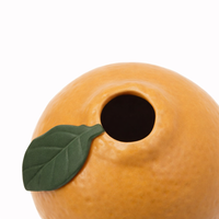 Home Decoration Ceramic Fruit Ornament for Living Room Decor, Minimalist Design Figurine with Single-Color Glazed Finish